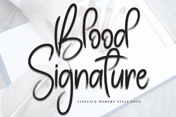 Blood Signature Font for Bold Branding and Edgy Designs