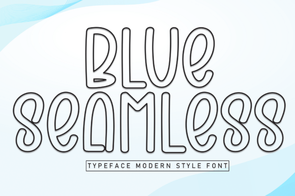 Blue Seamless Font for Editorial Design and Creative Typography