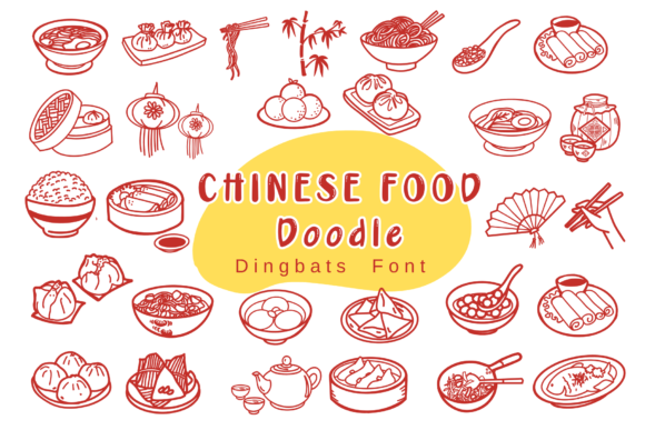 Chinese Food Doodle: A Delightful Typeface for Creative Projects