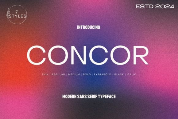 Concur Family Font for Polished Branding and Design
