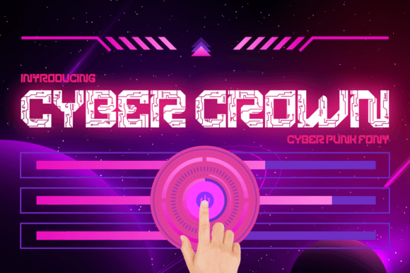 Cyber Crown Font for Futuristic Editorial Design