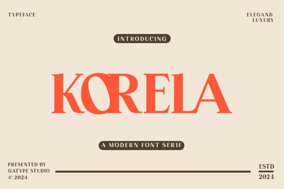 Korela Serif Font in Real Branding Projects