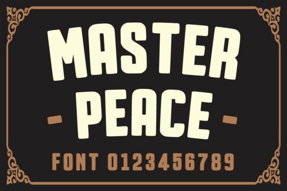 Master Peace Font for Seasonal and Display Campaigns
