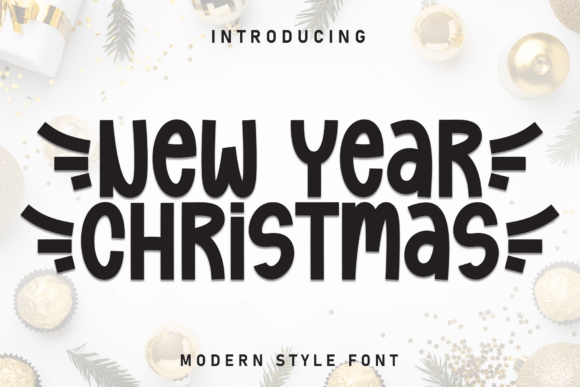New Year Christmas Font for Makers and Designers