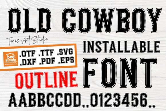 Old Cowboy Outline Font for Bold Branding and Display Campaigns